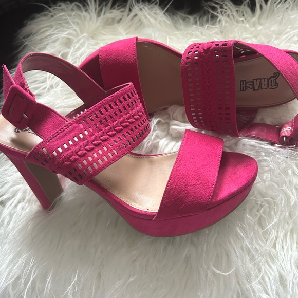 Fuchsia 3 inch platform heels - Picture 1 of 4